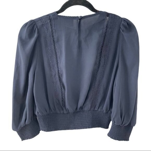 THE KOOPLES Women's Blouse Pull Over With Detailing In Blue Size It 1 / US XS - Picture 5 of 7